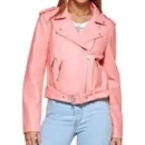 Levi's Belted Faux-Leather Moto Jacket Size S NWT